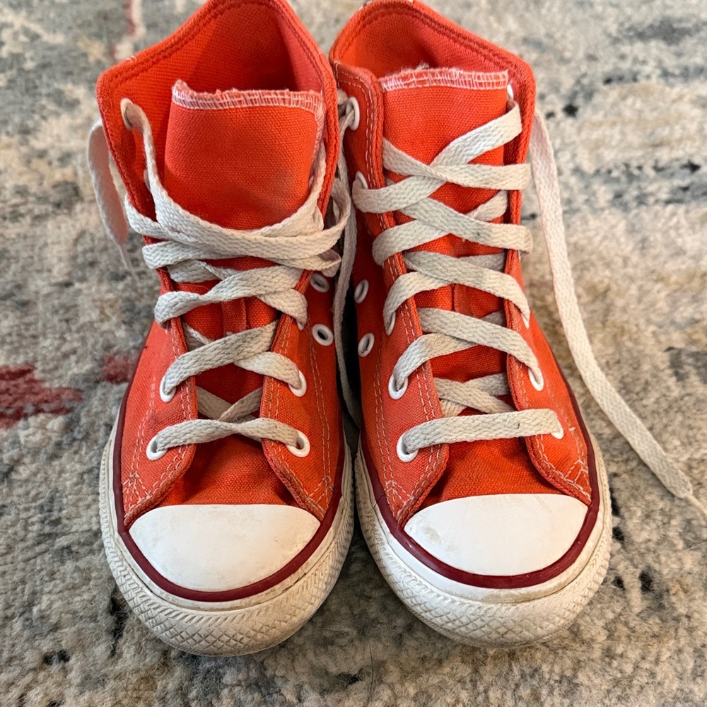 Orange converse all stars
